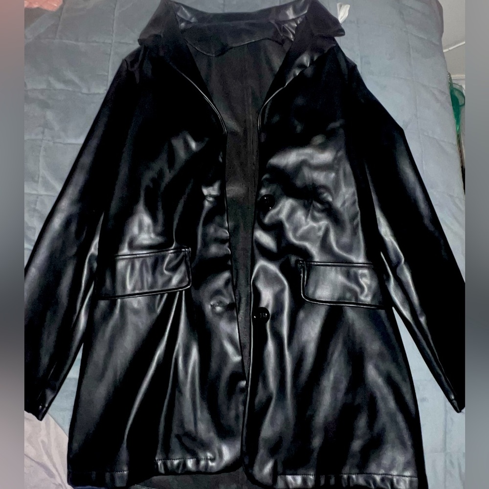Black Faux Leather Jacket